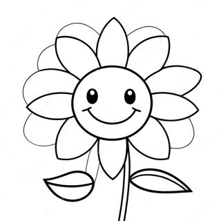 Smiley Gesicht Blumen Ausmalbild 55741-46352