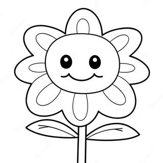 Frohliches Smiley Gesicht Blumen Ausmalbild 55742-46358