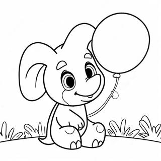 Niedliche Ellie Mit Ballons Ausmalbild 55802-46397