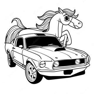 Mustang Rennwagen Ausmalbild 55901-46484