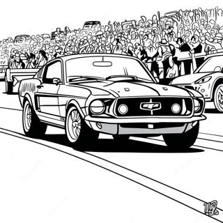 Vintage Mustang Rennwagen Ausmalbild 55902-46495