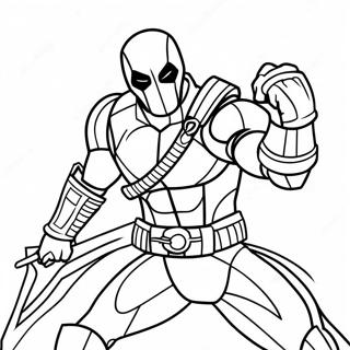 Episches Deathstroke Action Pose Ausmalbild 55962-46533