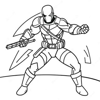 Episches Deathstroke Action Pose Ausmalbild 55962-46535