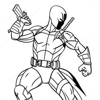 Episches Deathstroke Action Pose Ausmalbild 55962-46536