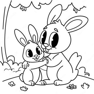 Niedliche Bugs Bunny Und Lola Liebesszene Ausmalbild 56082-46634