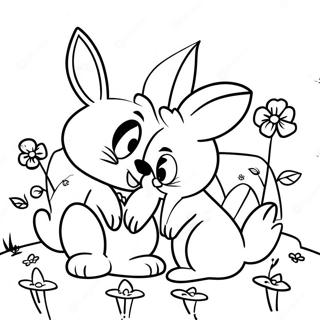 Niedliche Bugs Bunny Und Lola Liebesszene Ausmalbild 56082-46636