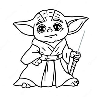 Yoda Mit Lichtschwert Ausmalbild 56142-46675