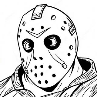 Jason Voorhees Ikonische Maske Ausmalbild 56191-46715