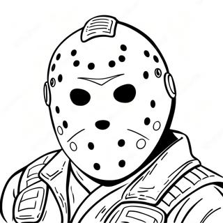 Jason Voorhees Ikonische Maske Ausmalbild 56191-46716