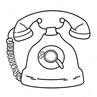 Niedliches Cartoon Telefon Ausmalbild 56312-46813