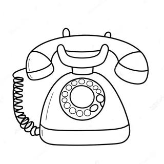 Niedliches Cartoon Telefon Ausmalbild 56312-46815