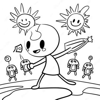 Episches Stickman Kampf Ausmalbild 56422-46901