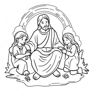 Jesus Mit Kindern Ausmalbild 56552-47009