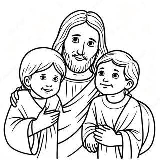 Jesus Mit Kindern Ausmalbild 56552-47010