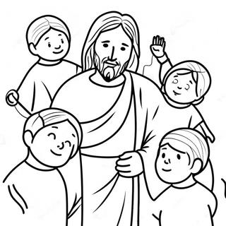 Jesus Mit Kindern Ausmalbild 56552-47012