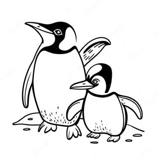 Pinguinfamilie Ausmalbilder