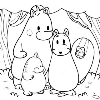 Moomin Familienabenteuer Ausmalbild 56622-47061