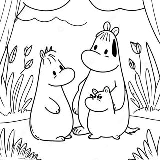 Moomin Familienabenteuer Ausmalbild 56622-47062