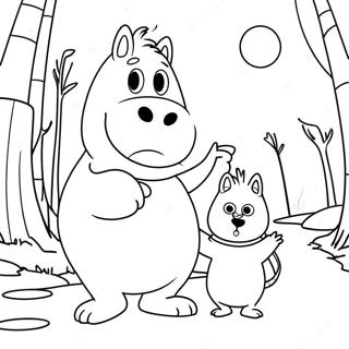 Moomin Familienabenteuer Ausmalbild 56622-47064