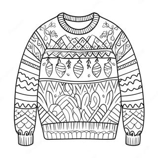 Gemutlicher Gestrickter Pullover Ausmalbild 56662-47086