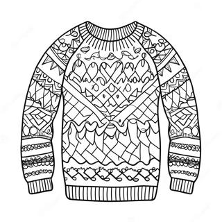 Gemutlicher Gestrickter Pullover Ausmalbild 56662-47087