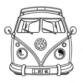 Volkswagen Bus Ausmalbilder