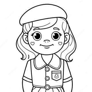 Brownie Pfadfinder In Uniform Ausmalbild 56922-47306