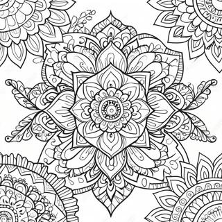 Lotusblumen Mandala Ausmalbild 56951-47318