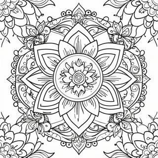 Lotusblumen Mandala Ausmalbild 56951-47320