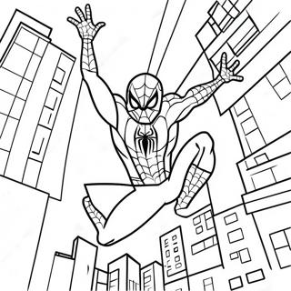 Spiderman Schwingt Durch Die Stadt Ausmalbild 56962-47335