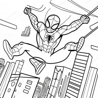 Spiderman Schwingt Durch Die Stadt Ausmalbild 56962-47336