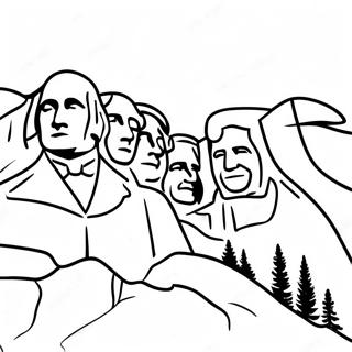 Ausmalbild Der Aussicht Auf Den Mount Rushmore 56972-47340