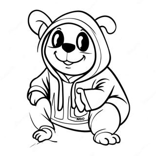 Ranboo Mit Buntem Hoodie Ausmalbild 57033-47381