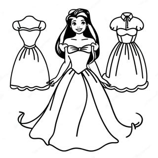 Ariel Kleid Ausmalbild 57142-47539