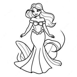 Ariel Kleid Ausmalbild 57142-47540