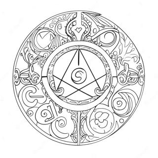 Wicca Symbole Ausmalbild 57654-47932