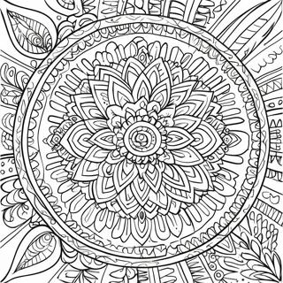 Indisches Mandala Ausmalbild 57684-47953