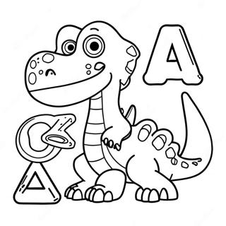 Dinosaurier Alphabet Ausmalbilder