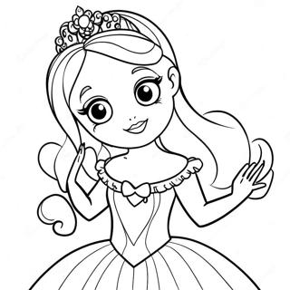 Schone Prinzessin In Einem Funkelnden Kleid Ausmalbild 57715-47982