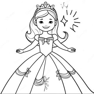 Schone Prinzessin In Einem Funkelnden Kleid Ausmalbild 57715-47983