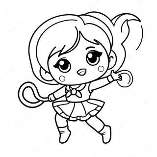 Chibi Sailor Mercury In Aktion Ausmalbild 57915-48143