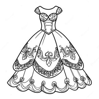 Elegantes Quinceanera Kleid Ausmalbild 58035-48237