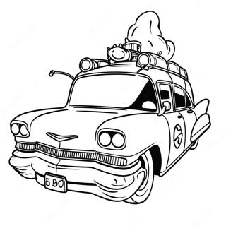 Ghostbusters Ecto 1 In Aktion Ausmalbild 58085-48275