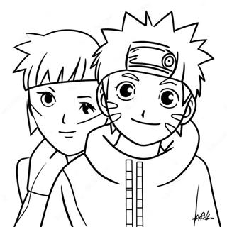 Niedliches Naruto Und Hinata Zusammen Ausmalbild 58365-48498