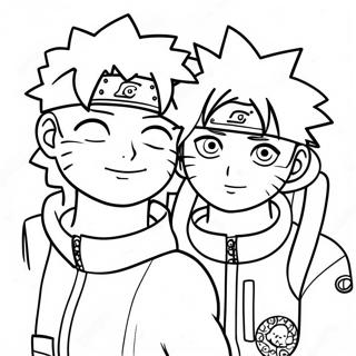 Niedliches Naruto Und Hinata Zusammen Ausmalbild 58365-48499