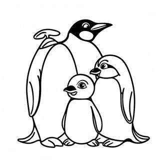 Niedliche Kaiser Pinguin Familie Ausmalbild 58716-48771