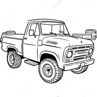 Realistisches Ford Truck Ausmalbild 5884-4698