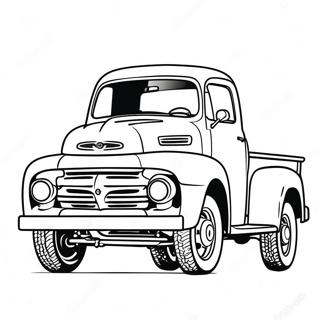 Vintage Ford Truck Ausmalbild 5885-4701