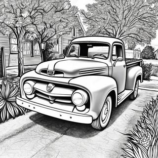 Vintage Ford Truck Ausmalbild 5885-4702