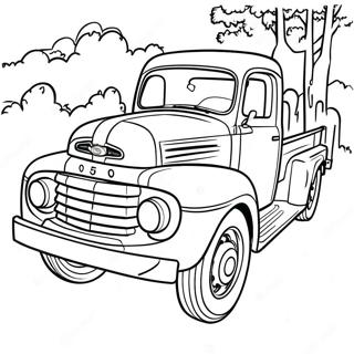 Vintage Ford Truck Ausmalbild 5885-4703